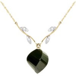 Spinel & Diamond Salma Dimensional Vine Pendant Necklace in 9ct Gold