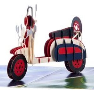 Retro Scooter Pop Up Card