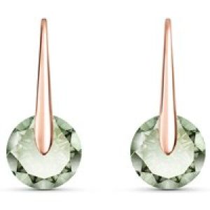 Green Amethyst Rosamund Dainty Drop Earrings in 9ct Rose Gold