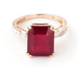 Ruby & Diamond Estelle Statement Embellished Ring in 18ct Rose Gold