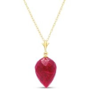 Ruby Savannah Drop Pendant Necklace in 9ct Gold