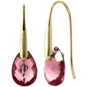 Garnet Lilian Drop Earrings in 9ct Gold