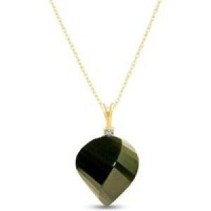Spinel & Diamond Salma Dimensional Abstract Pendant Necklace in 9ct Gold