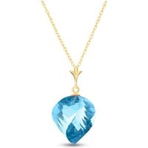 Blue Topaz Salma Dimensional Abstract Pendant Necklace in 9ct Gold