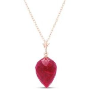 Ruby Savannah Drop Pendant Necklace in 9ct Rose Gold