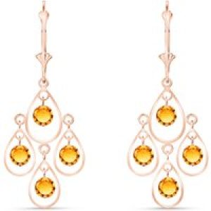 Citrine Celine Chandelier Earrings in 9ct Rose Gold