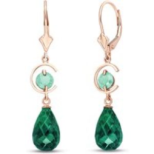 Emerald Ayla Dimensional Belle Drop Earrings in 9ct Rose Gold