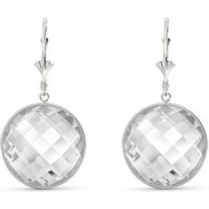 White Topaz Blythe Dimensional Drop Earrings in 9ct White Gold