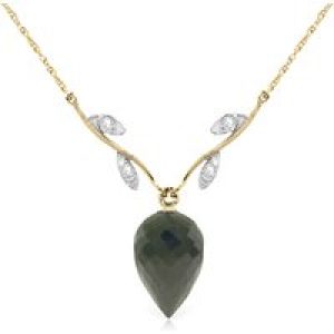 Spinel & Diamond Gwen Dimensional Vine Pendant Necklace in 9ct Gold