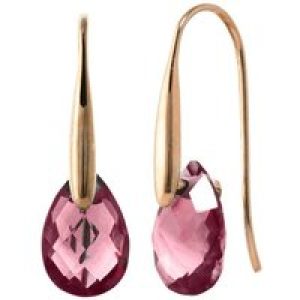 Garnet Lilian Drop Earrings in 9ct Rose Gold