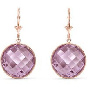 Rose Quartz Blythe Dimensional Drop Earrings in 9ct Rose Gold