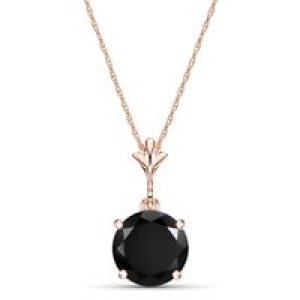 Black Diamond Annika Pendant Necklace in 9ct Rose Gold