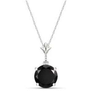 Black Diamond Annika Pendant Necklace in 9ct White Gold