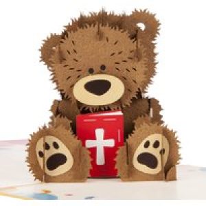 Christening Bear Pop Up Card