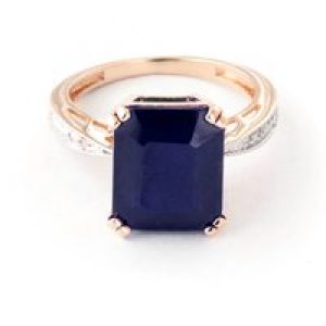 Sapphire & Diamond Estelle Statement Embellished Ring in 18ct Rose Gold