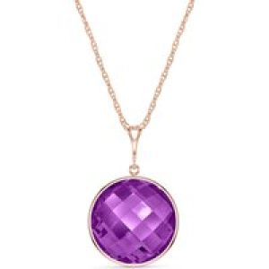 Amethyst Blythe Dimensional Pendant Necklace in 9ct Rose Gold