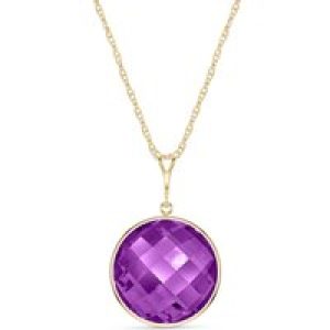 Amethyst Blythe Dimensional Pendant Necklace in 9ct Gold