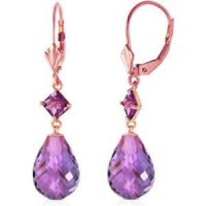 Amethyst Ada Dimensional Drop Earrings in 9ct Rose Gold