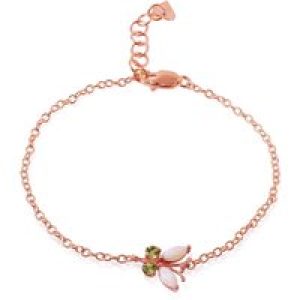 Opal & Peridot Mariah Butterfly Bracelet in 9ct Rose Gold