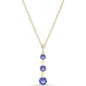 Tanzanite Ida Vertical Trio Pendant Necklace in 9ct Gold