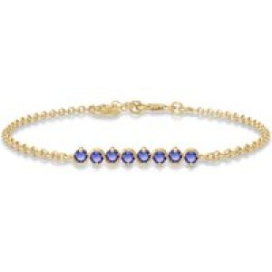 Tanzanite Zinnia Interwoven Bracelet in 9ct Gold