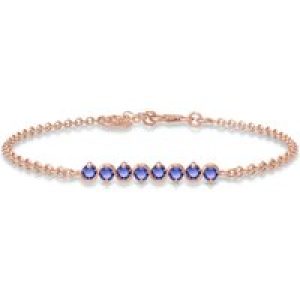 Tanzanite Zinnia Interwoven Bracelet in 9ct Rose Gold