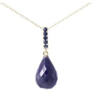 Sapphire Avery Embellished Drop Pendant Necklace in 9ct Gold