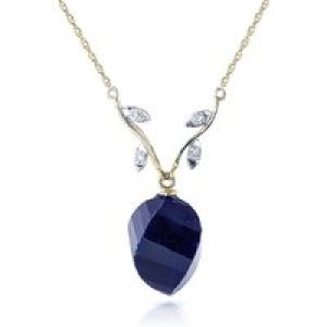 Sapphire & Diamond Salma Dimensional Vine Pendant Necklace in 9ct Gold