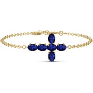 Sapphire Diana Contemporary Cross Bracelet in 9ct Gold