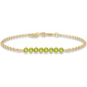 Peridot Zinnia Interwoven Bracelet in 9ct Gold