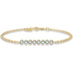 Aquamarine Zinnia Interwoven Bracelet in 9ct Gold