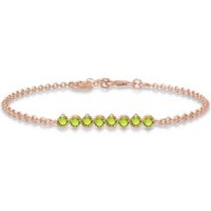 Peridot Zinnia Interwoven Bracelet in 9ct Rose Gold
