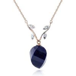 Sapphire & Diamond Salma Dimensional Vine Pendant Necklace in 9ct Rose Gold