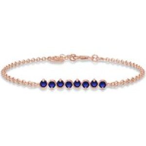 Sapphire Zinnia Interwoven Bracelet in 9ct Rose Gold