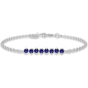 Sapphire Zinnia Interwoven Bracelet in 9ct White Gold