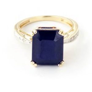 Sapphire & Diamond Estelle Statement Embellished Ring in 18ct Gold
