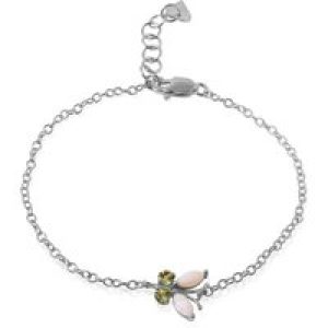 Opal & Peridot Mariah Butterfly Bracelet in 9ct White Gold