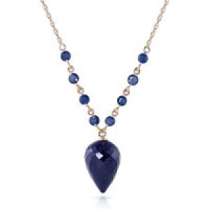 Sapphire Savannah Embellished Drop Pendant Necklace in 9ct Rose Gold