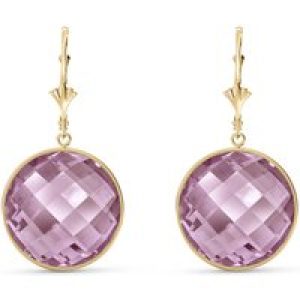 Rose Quartz Blythe Dimensional Drop Earrings in 9ct Gold