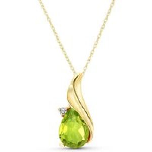 Peridot & Diamond Veronica Pendant Necklace in 9ct Gold
