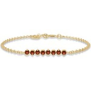 Garnet Zinnia Interwoven Bracelet in 9ct Gold