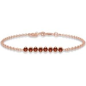 Garnet Zinnia Interwoven Bracelet in 9ct Rose Gold