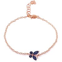 Sapphire Mariah Butterfly Bracelet in 9ct Rose Gold