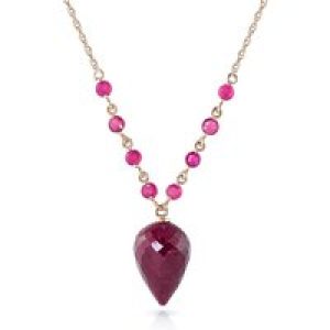Ruby Savannah Embellished Drop Pendant Necklace in 9ct Rose Gold