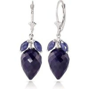 Sapphire Astrid Charm Drop Earrings in 9ct White Gold