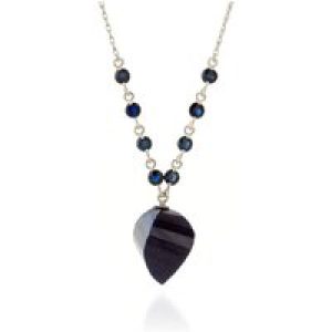 Sapphire Christy Dimensional Pendant Necklace in 9ct White Gold