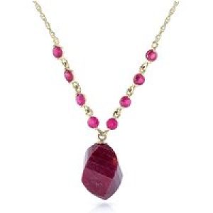 Ruby Christy Dimensional Pendant Necklace in 9ct Gold