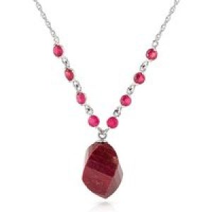 Ruby Christy Dimensional Pendant Necklace in 9ct White Gold
