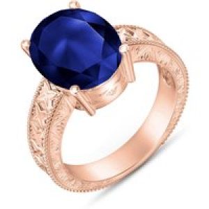 Sapphire Genevieve Statement Engagement Ring in 18ct Rose Gold