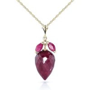 Ruby Palermo Charm Pendant Necklace in 9ct Gold